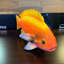 Statue de poisson orange