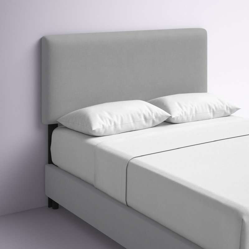 Jacqueline Upholstered Headboard, Twin, Classic Grey Linen