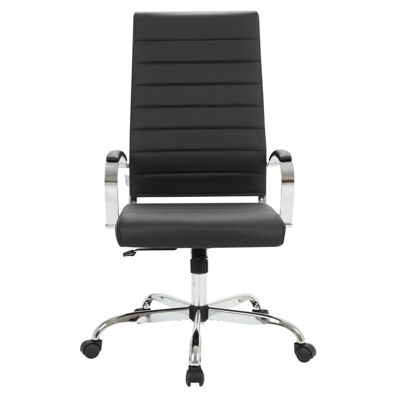 Fauteuil de direction en cuir Mulkey, Noir