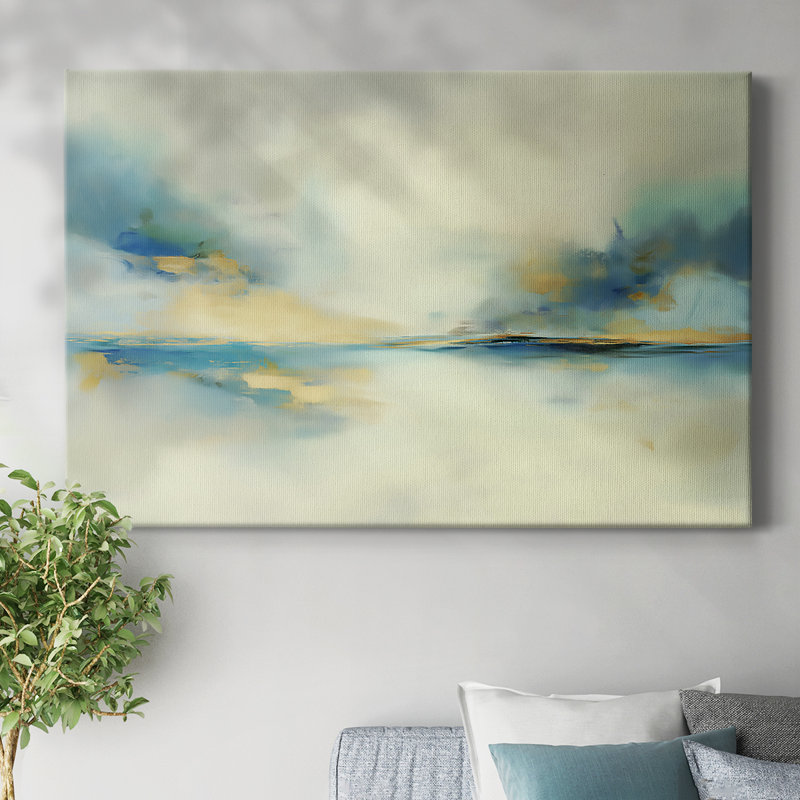 Série de paysages abstraits XCV III, H 12 po x l 18 po