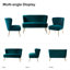 Ensemble de salon configurable en velours 3 pièces Euclid-57367539