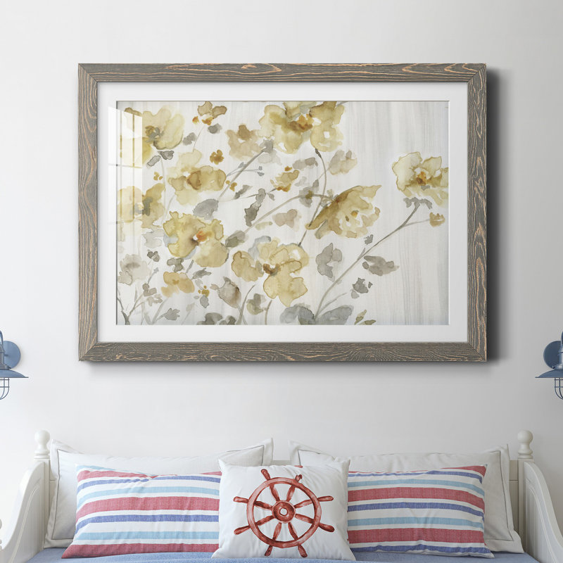 «Blooming Neutral» par J Paul, reproduction d'art sur papier encadrée, H 31,5 po x l 23,5 po x P 1,5 po, Gris