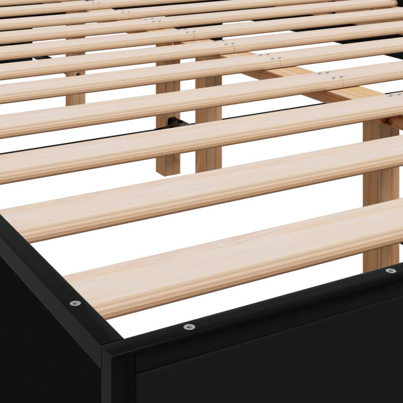 Jerad Bed, European Double (140 x 200cm), Black