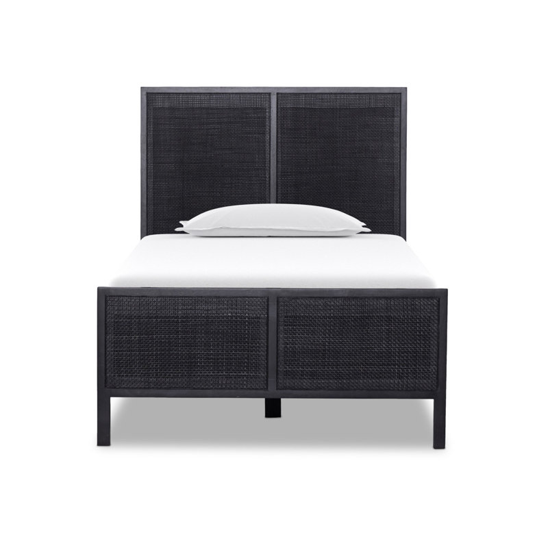 Sydney Bed, Twin, Black Wash W/ Black Cane