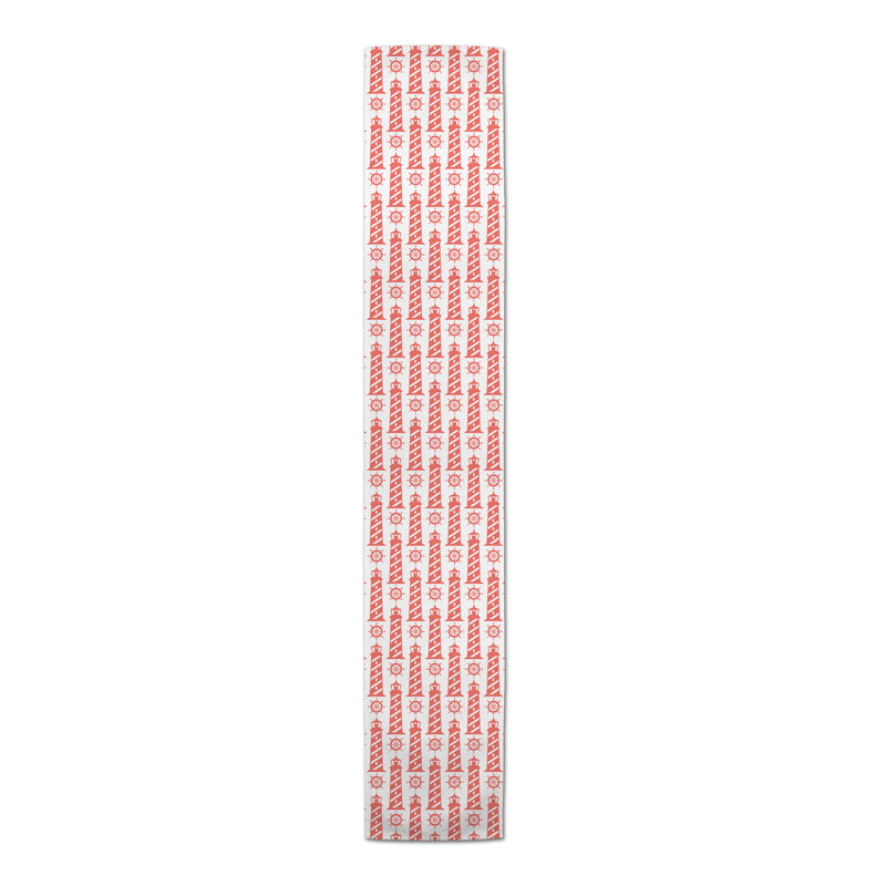 Chemin de table géométrique McLain, L 72 po x l 16 po, Corail