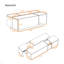 Table basse extensible de 47,2 po à 72,7 po, table basse multifonctionnelle avec finition ultrabrillante, table basse avec 2 espaces de rangement cachés et 2 tiroirs pour le salon-978992301