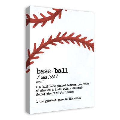 «Baseball Définition», art textuel sur toile tendue