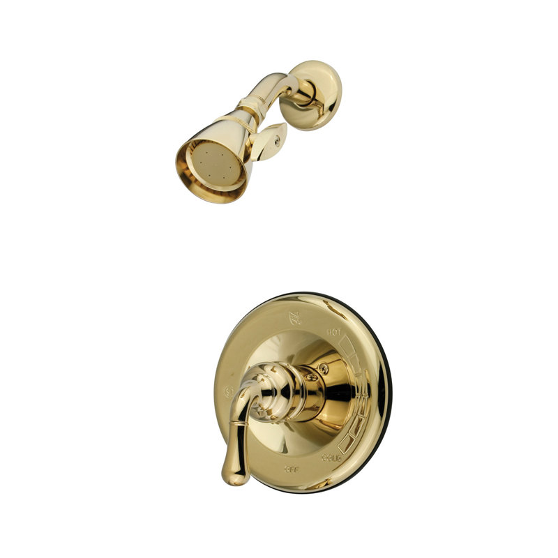 Volume Control Shower Faucet, Polished Brass