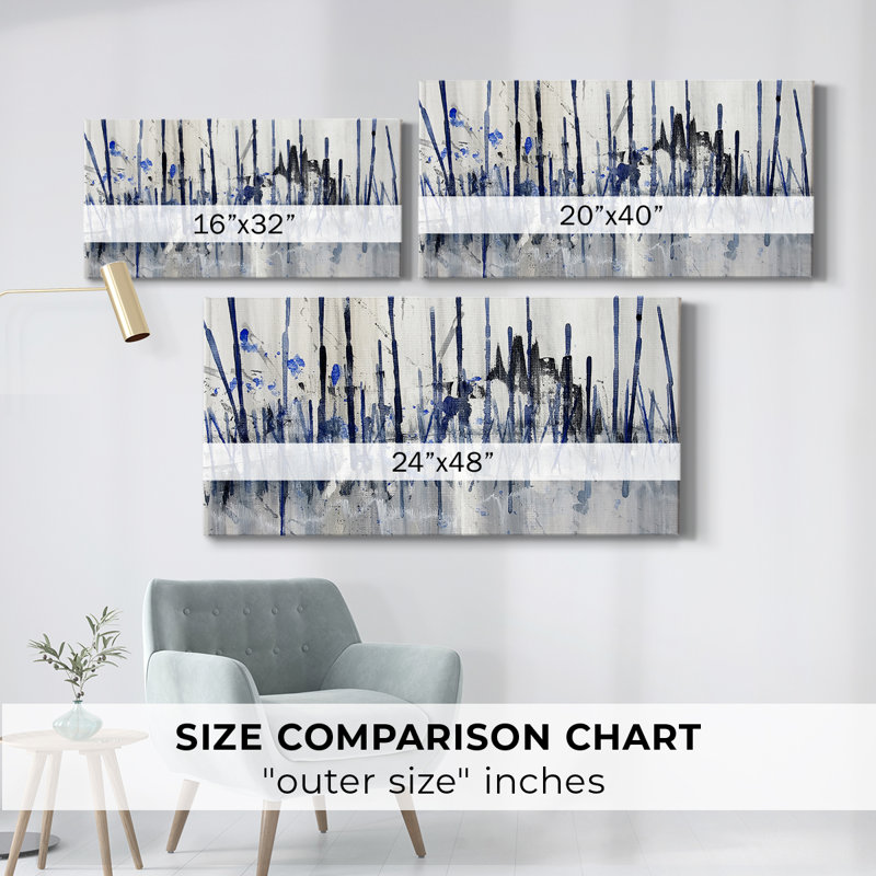 Marshes Edge - Toile tendue avec châssis - Prêt à accrocher, H 20 po x l 40 po