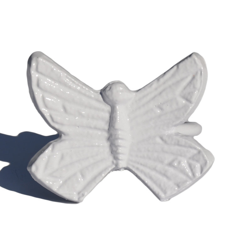 Rond de serviette papillon, Blanc