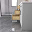 Ensemble de meuble-lavabo double 60 po avec surface solide Qualik-1918631526