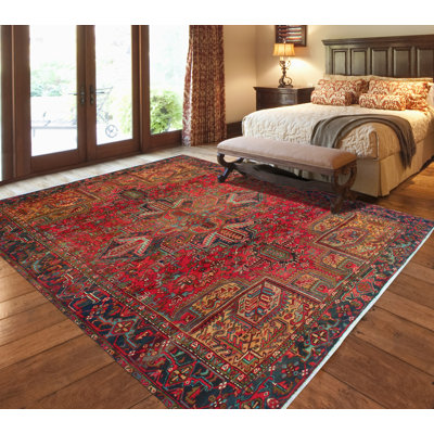 Donzetta One-of-a-Kind 9'1 '' X 12'8" 2022 Wool Area Rug Red