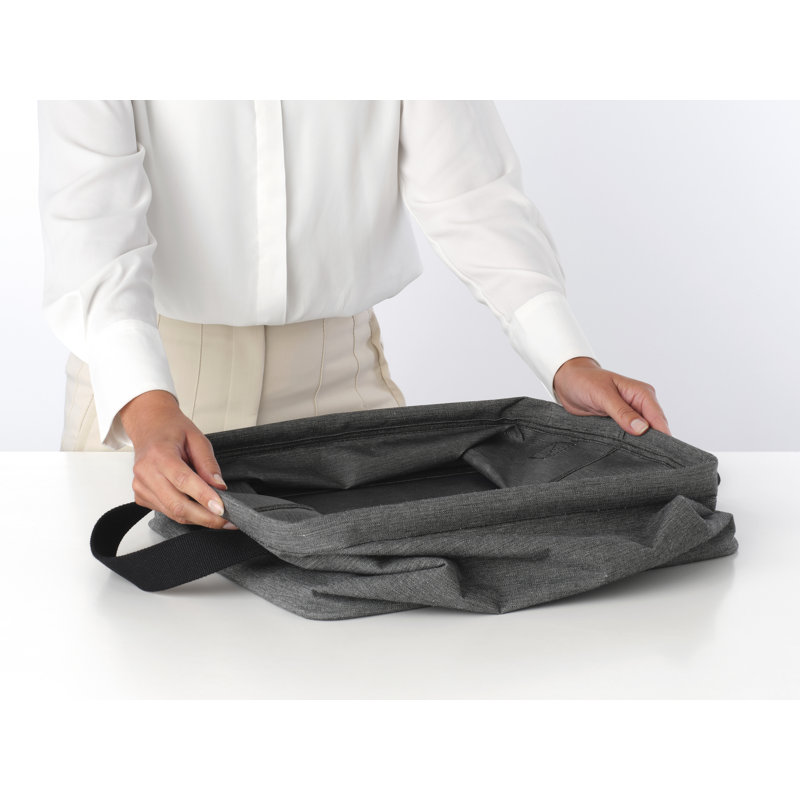 Brabantia Foldable Laundry Basket 9.2 Gallon, Pepper Black