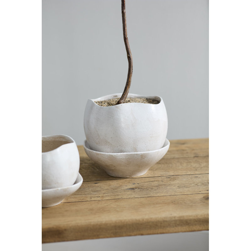Pot avec soucoupe Iona 10,25 po x 9 po, 9" H x 10.25" W x 10.25" D