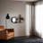 Casual Home Metal and Glass Wall Storage with Round Mirror, Iron Frame, Geometric Design and Dual Shelving
