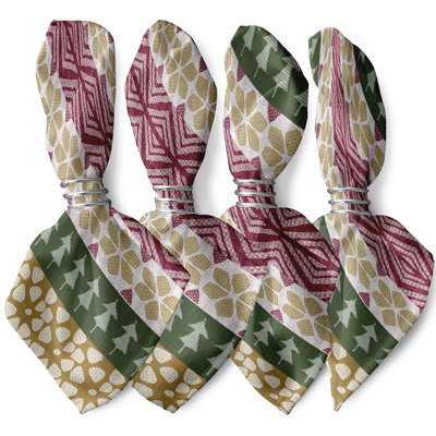 Polyester Geometric Square Napkin