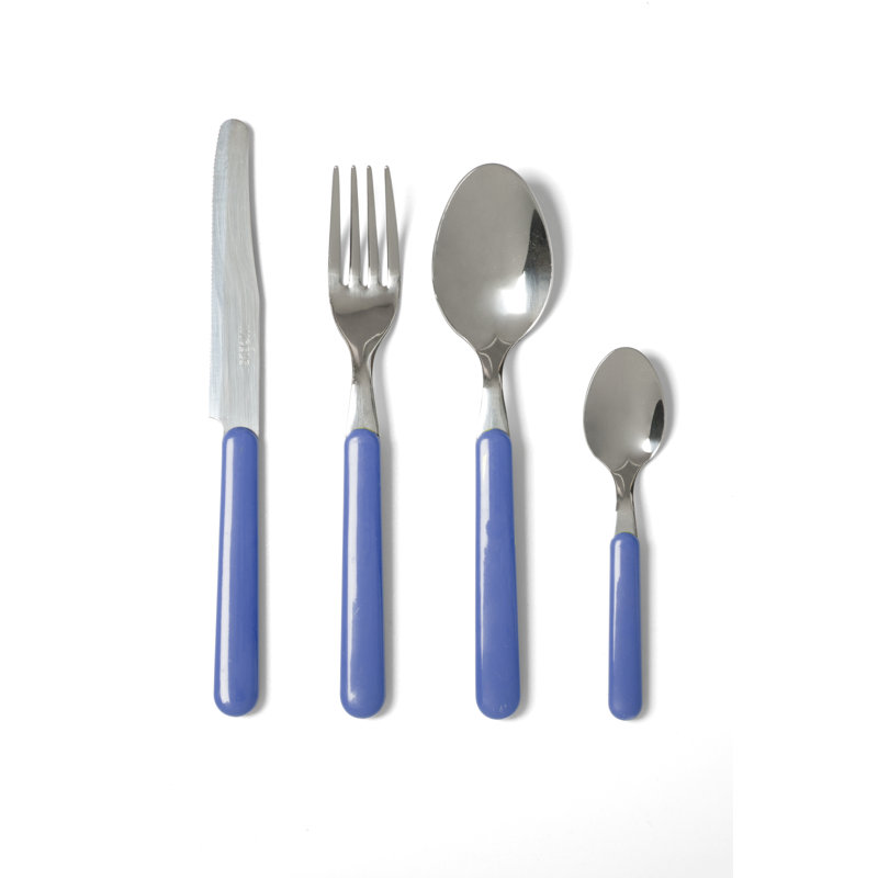 Passione Colore Fashion 24-Piece Cutlery Set, Light Blue
