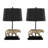 Panther 26" Polyresin Table Lamp - Set of 2