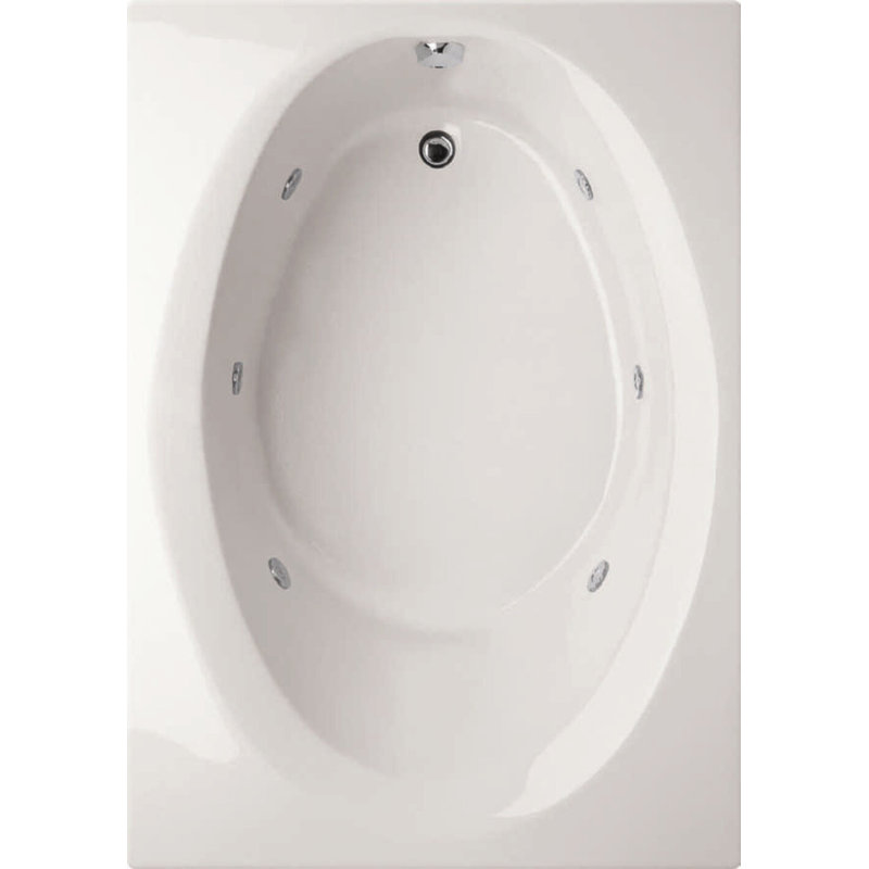 Ovation 84'' x 42'' Acrylic Bathtub, White, Matte Black