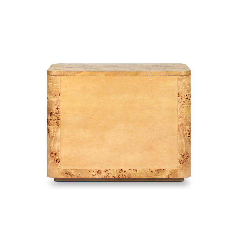 Mullins Nightstand-Natural Mappa Burl