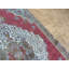 Tapis décoratif en laine noué à la main de conception unique noué à la main rouge 3 pi 10 po x 5 pi 9 po Corentin