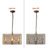 Vintage 4 - Light Geometric Square Chandelier With Crystal