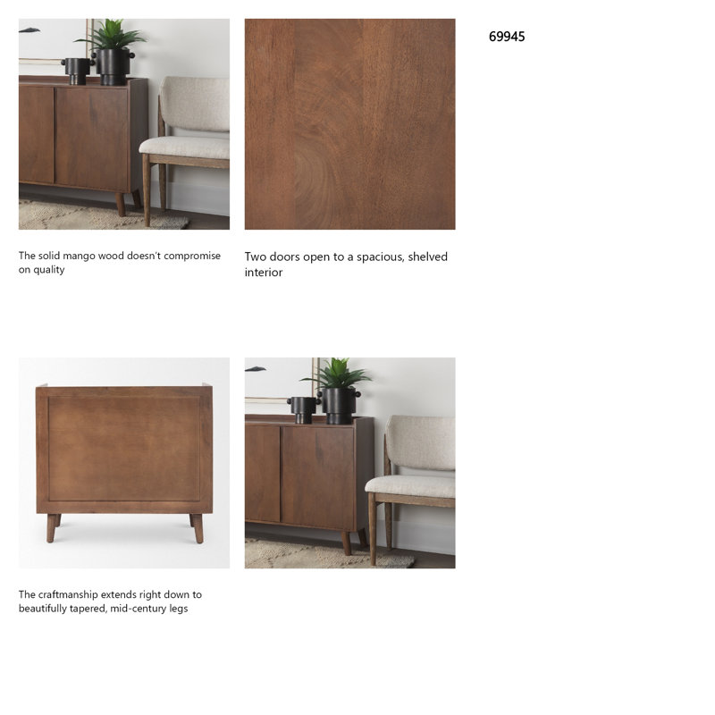 Orrington Solid Wood 3 -Drawer Accent Cabinet
