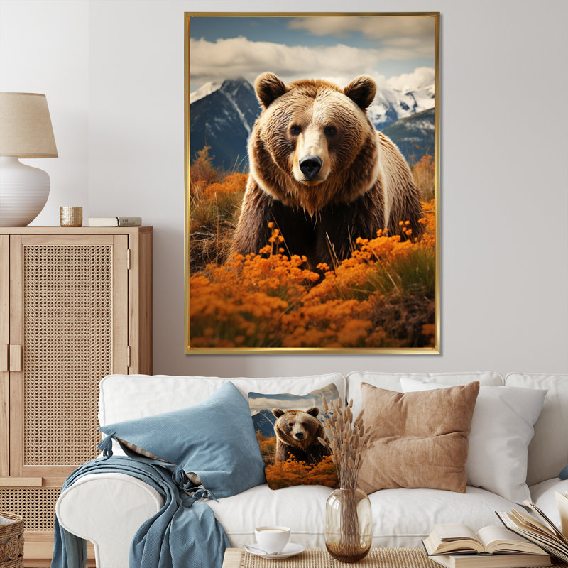 «Boveys Canada Majestic Wildlife III», reproduction sur toile, H 32 po x l 16 po x P 1 po, Cadre flottant doré