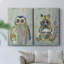Fantastic Florals Owl - Toile tendue avec châssis de qualité supérieure - Prêt à être accroché-108965793