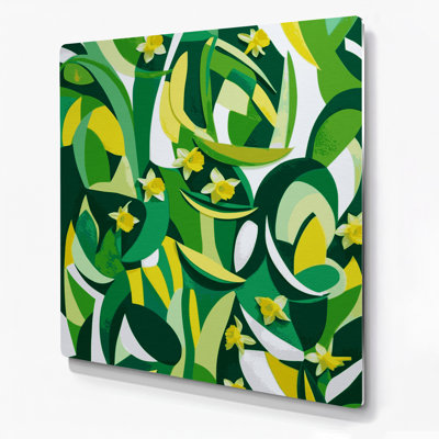 Abstract Shapes 56 Green Metal Wall Art