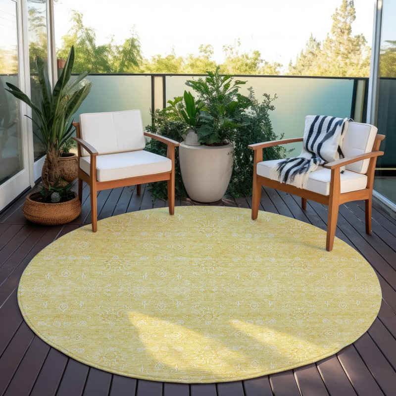 Tapis intérieur / extérieur Alta avec envers antidérapant, Rond 8 pi