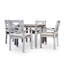 Table carrée avec fauteuils rembourrés pour l'extérieur - table et chaises
