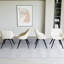 Ensemble polyvalent de 4 chaises de salle à manger avec un design élégant pour divers environnements-125536974-125536976
