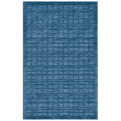 Caris Blue Hand-Loomed Geometric Rug