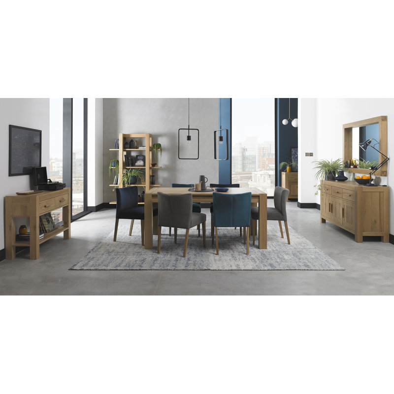 Caserta Extendable Oak Dining Table, 75cm H x 165cm W x 90cm D, Light Oak
