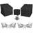 3-Piece Outdoor Patio Furniture Cover Set – Waterproof Bistro Sofa & Table Protector Black