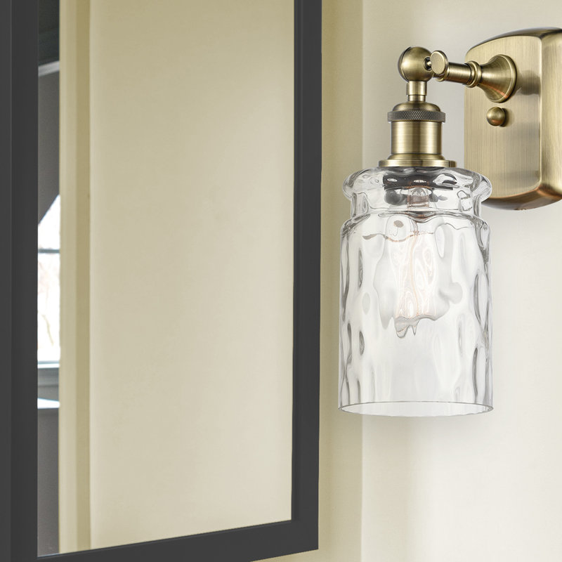 Westby Armed Sconce, Clear Waterglass, No Bulb Included