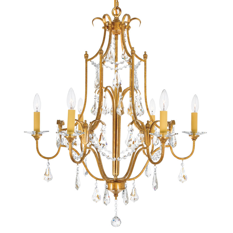 Lustre en bronze oxydé Doe de 28 po pour la salle à manger, la chambre à coucher ou le vestibule - candélabre à 6 lumières avec culot E12, certifié BACL, garantie de 1 an
