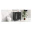 Meuble-lavabo noir 24 po avec lavabo - armoire en bois massif et panneau de fibres à densité moyenne avec deux tiroirs, tablette réglable et porte en verre Moru