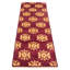 Tapis de couloir unique en laine noué à la main de style nouvel âge 3 pi x 10 pi 3 po magenta foncé
