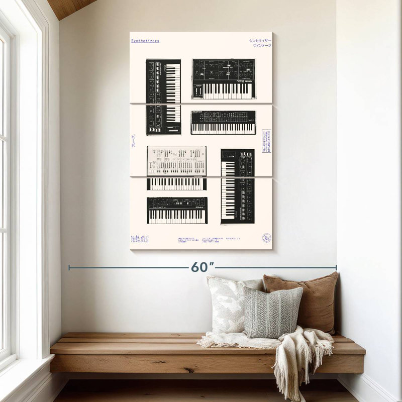 Abarca Synthesizers, 50" H x 32" W