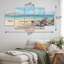 Coastal Lounging II - Ensemble d'art mural côtier en métal