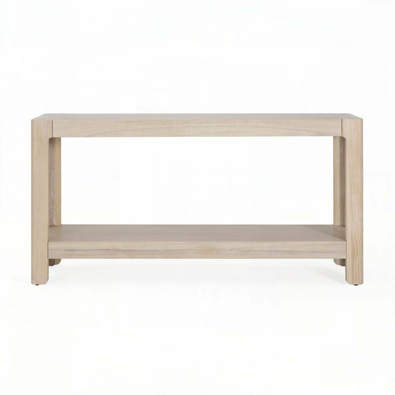 59" Wood Console Table with Open Shelf