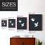 Cranes on Indigo II, reproduction encadrée - bois massif-773860794-773860798