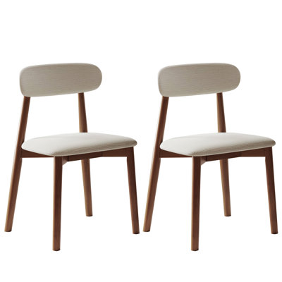 Chaise de salle à manger en bois massif Oakwood, chaises de cuisine rembourrées