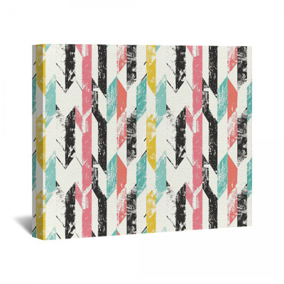 Toile à motif de chevrons - Décoration murale géométrique