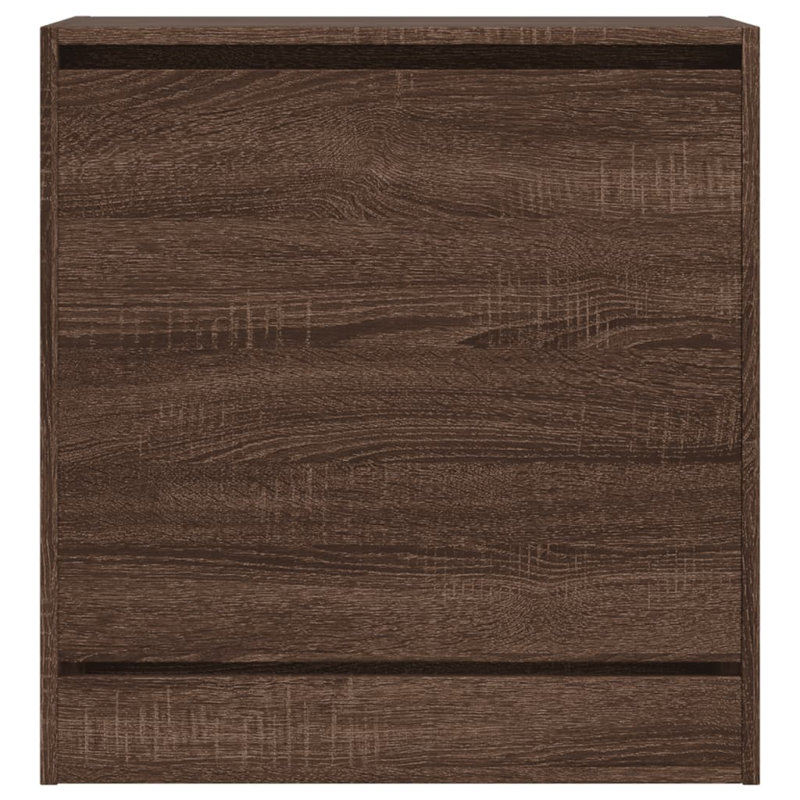 3 Pair Shoe Storage Cabinet, Brown Oak