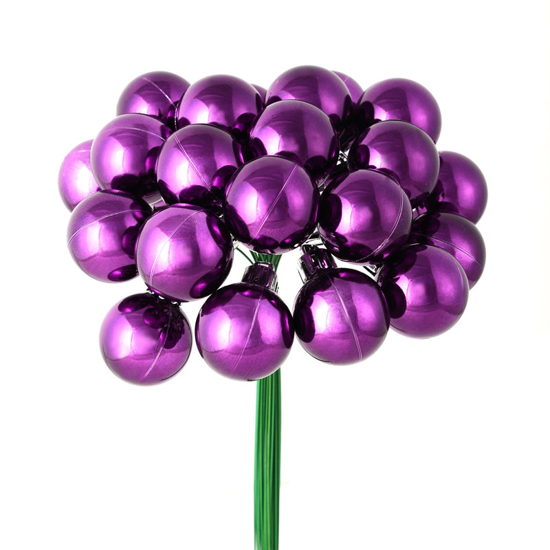 Décoration de Noël boule brillante 1 "x 24", Prune