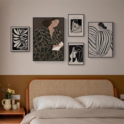 Ensemble d'art mural 5 pièces Mid-Century
