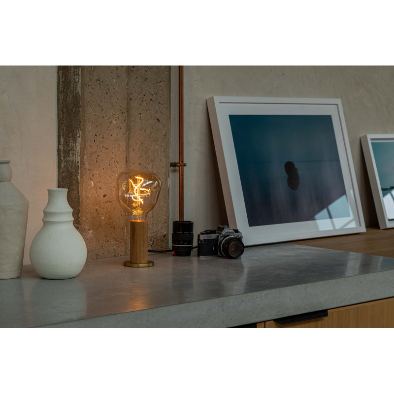 Torchiere Table Lamp Set, Walnut